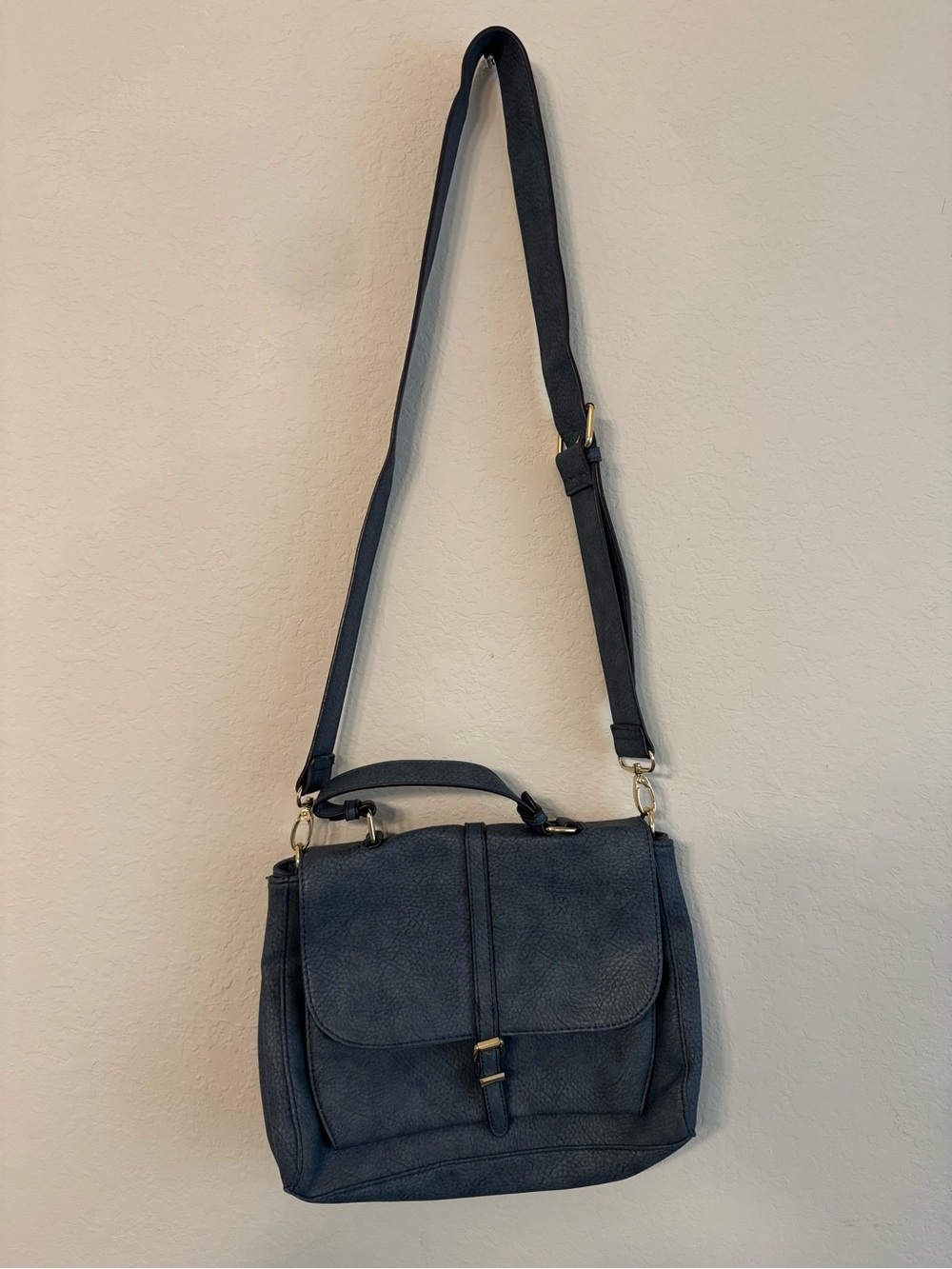 Just Fab Blue Faux Leather Purse